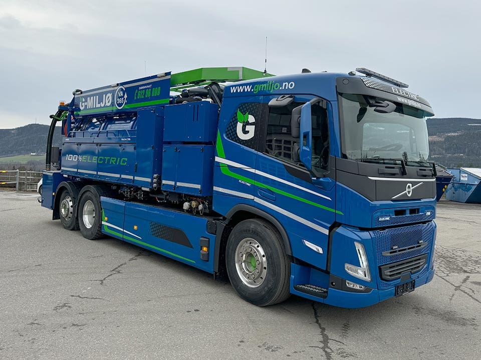 storkombi-elektrisk-va365 Blå åug- og spylebil helelektrisk med nullutslipp